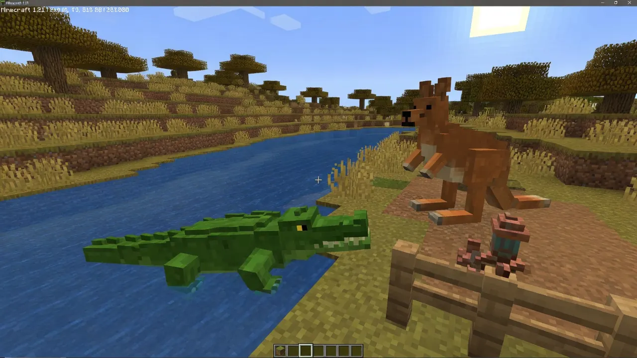 Alex's Mobs crocodile, kangaroo, and hummingbird feeder