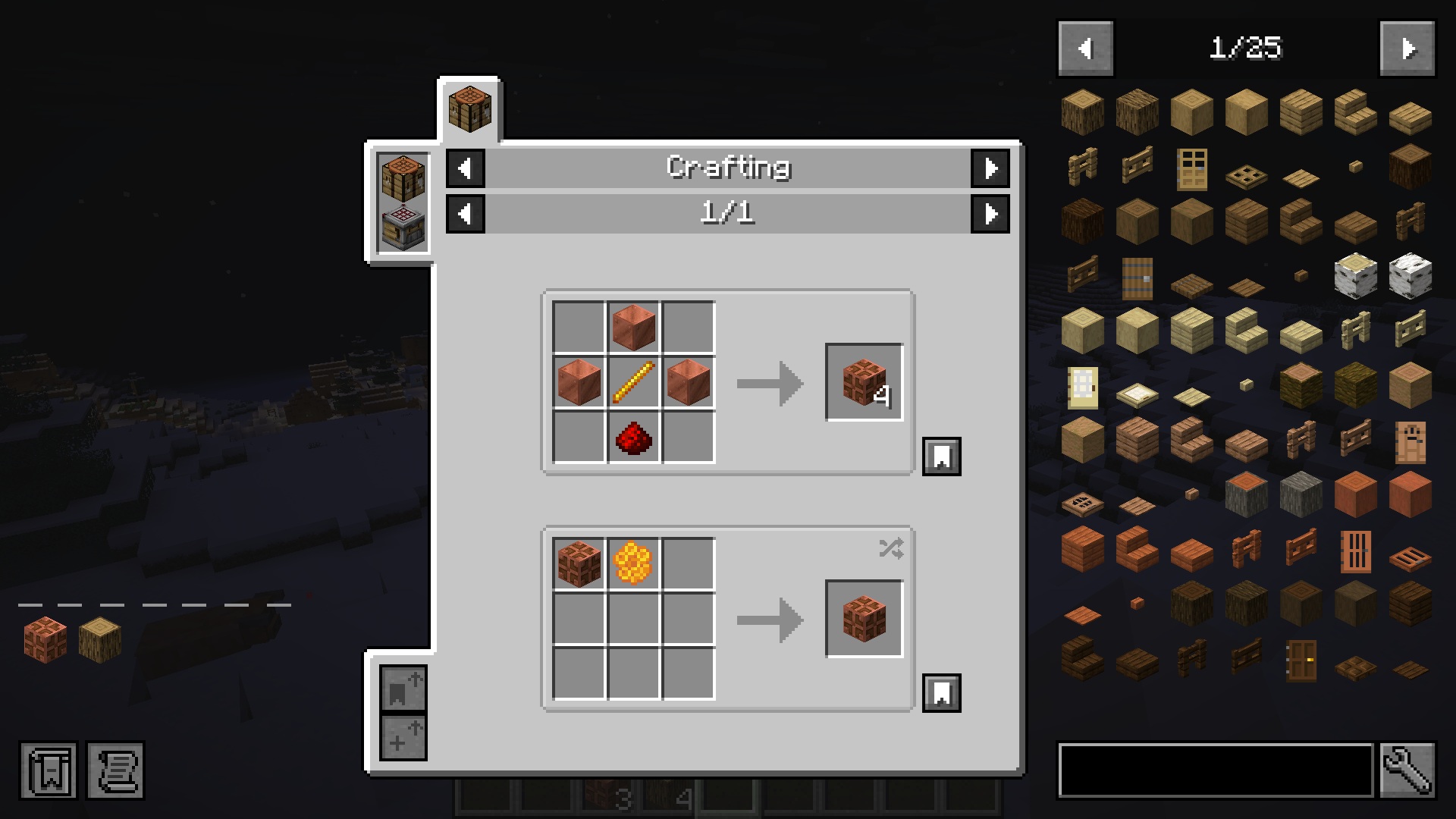 Just Enough Items in-game recipe viewing overlay and item browser panel